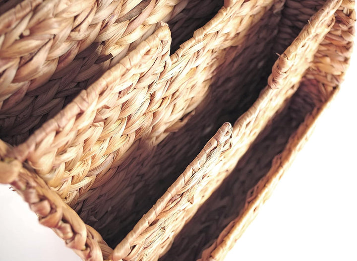 Kobolo Zeitungsständer Zeitungskorb aus Wasserhyazinthe - 40x25x41 cm Braun