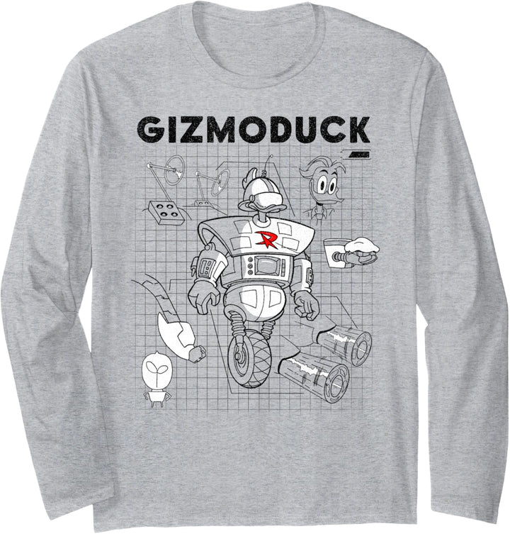 Disney DuckTales Gizmoduck Schematics Langarmshirt