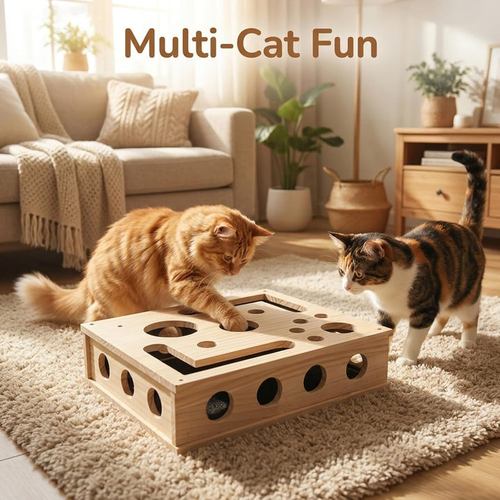 Katzen Krallenpflege Spielzeug, Katzen Krallenfeile Box, Beschäftigungsbox, Kratzpuzzle Spielbox, Ka