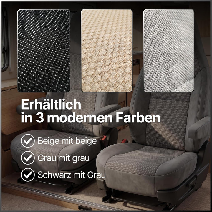 Generisch Sitzbezüge für Wohnmobile, Pilotsitze, Fahrersitz und Beifahrersitz, 2 Sitzer, Hochwertige