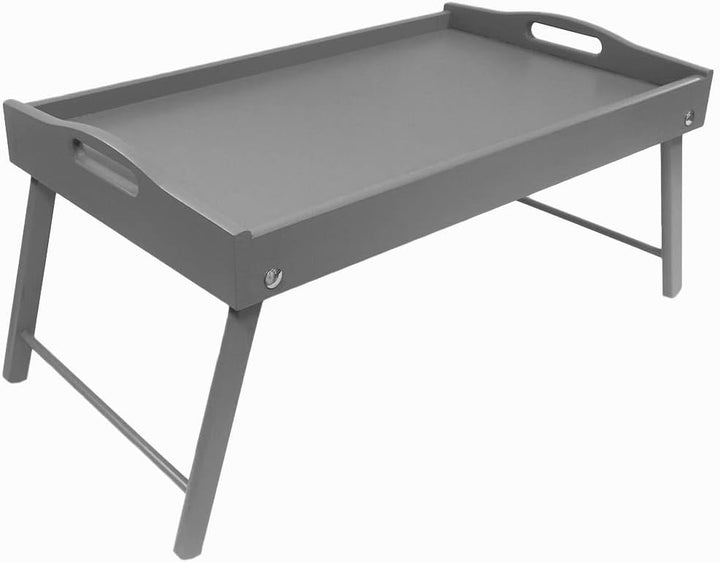 COLLECTOR Betttablett - Frühstückstablett aus Holz mit eingeklappten Beinen GRAU