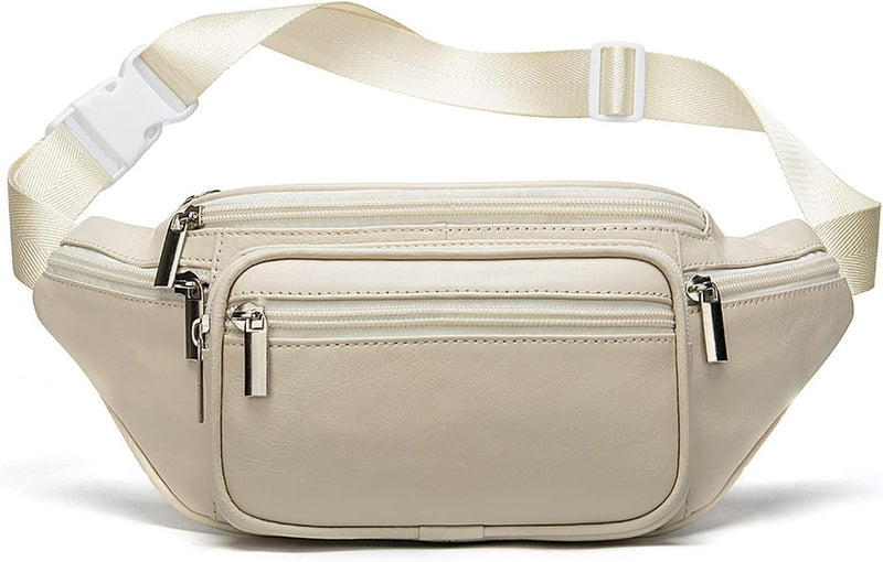 FANDARE Bauchtasche Brusttasche Gürteltasche Hüfttasche Sport Leder Sling Bag Damen Umhängetaschen H