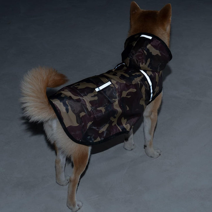 KoKoBin Waterproof Dog Reflective Jacket mit Kapuze Halsloch Super leichte und atmungsaktive wasserd