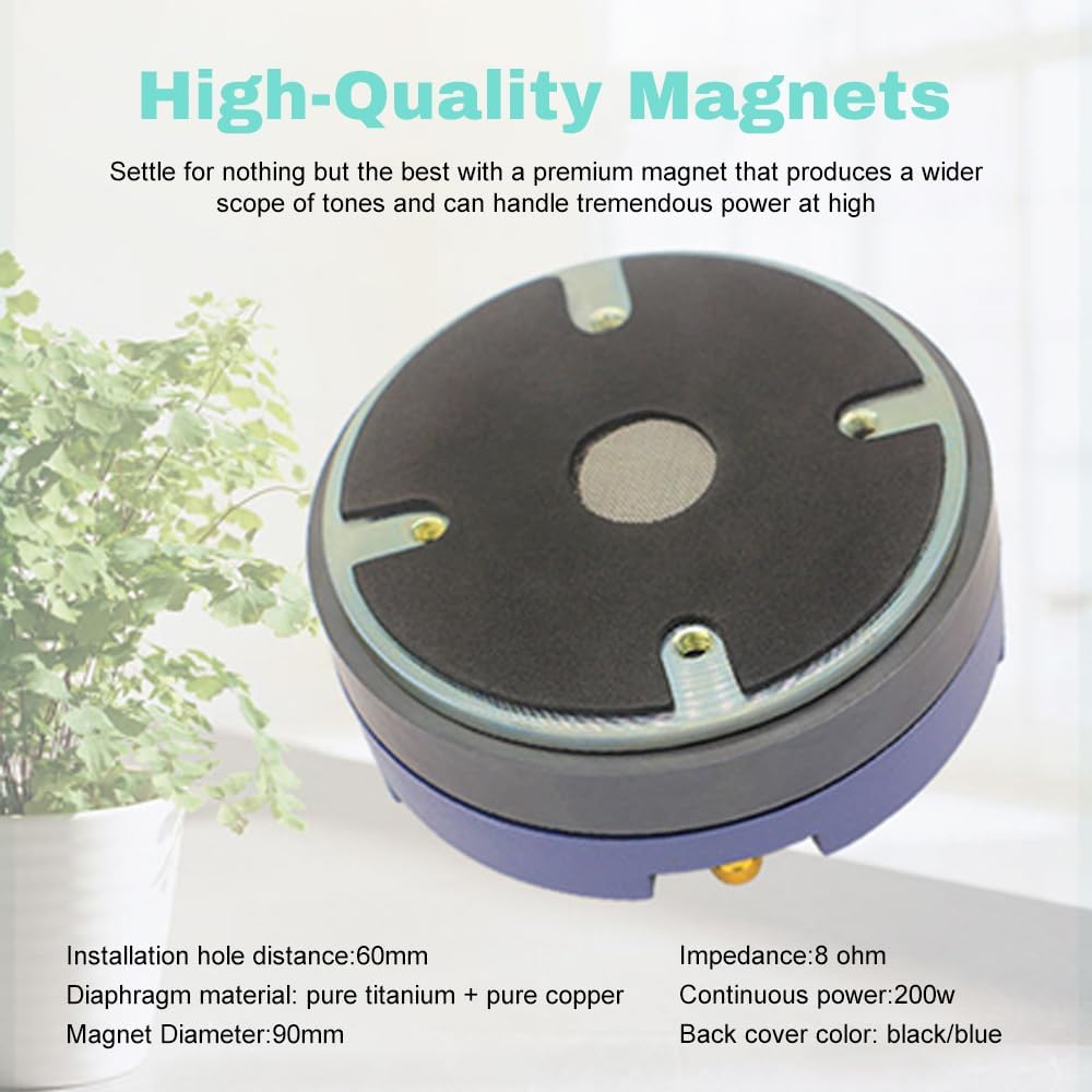 Yctze 200W Tweeter Treble -Kompressionstreiber mit Premium -Magnetmetallkonstruktion für das Zubehör