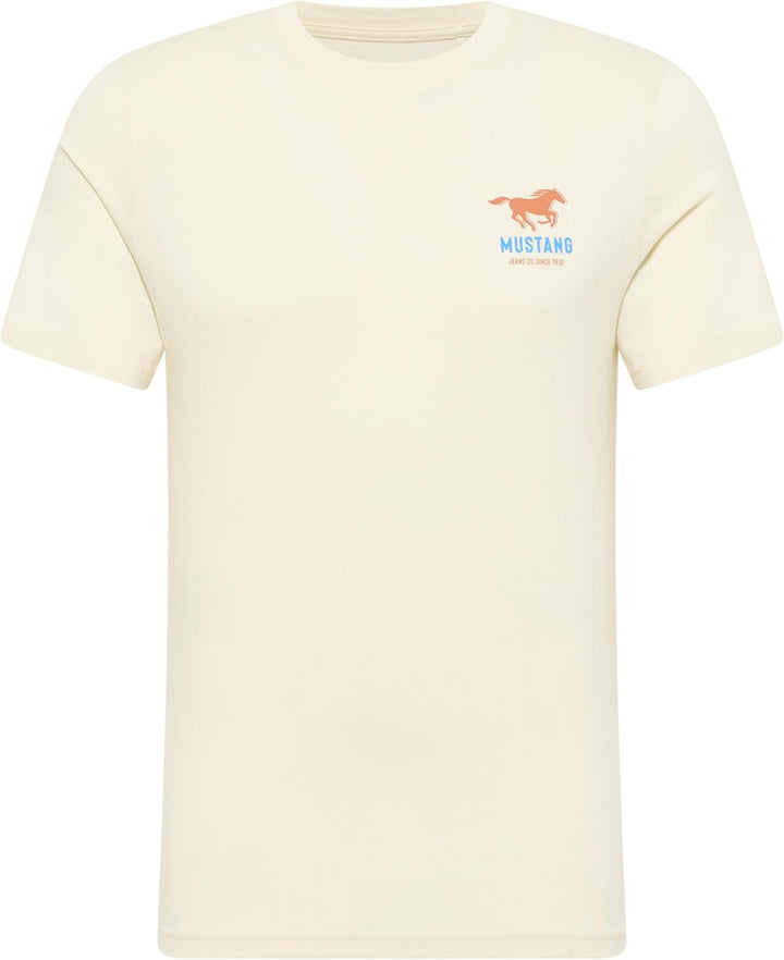 MUSTANG Herren Halbarm-Shirt T-Shirt 6XL Grosse Grössen Light Gray 3003, 6XL Grosse Grössen Light Gr