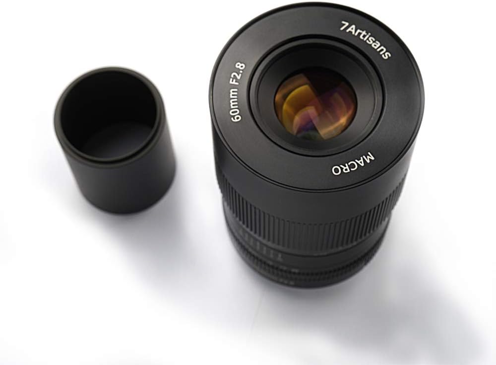 7artisans 60 mm F2.8 Makro APS-C Weitwinkelobjektiv für Sony Emount Kameras wie A7 A7II A7R A7RII A7