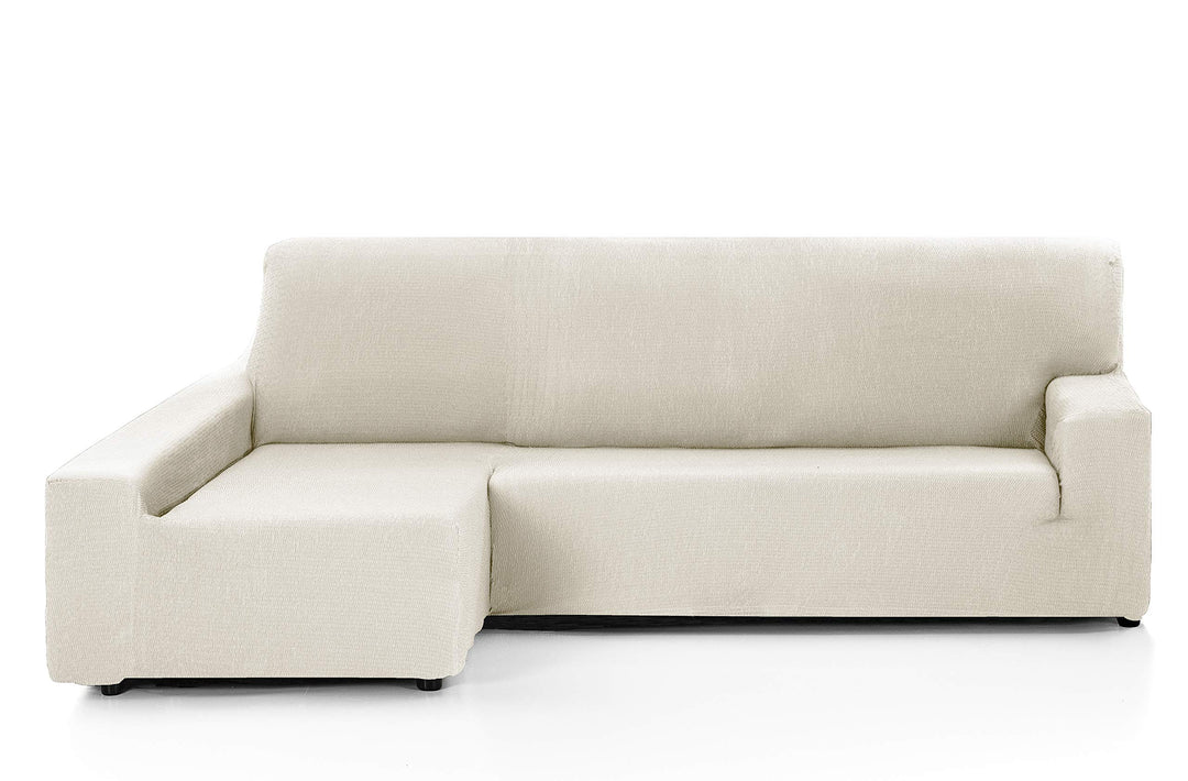 Martina Home - Elastischer Bezug für Sofa, Modell Túnez, Eckteil Links, Stoff, Elfenbeinfarbe, 3-Sit