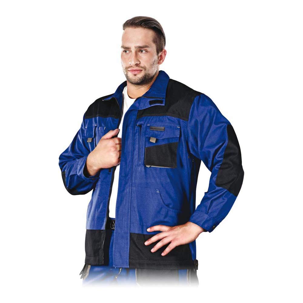 Leber & Hollman Herren Schutzjacke LH-FMN-J, 65% Baumwolle, 35% Polyester, 270 g/m2, Hochkragen, Rei
