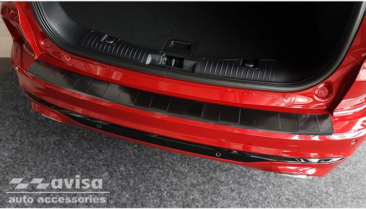 Avisa Schwarz Edelstahl Heckstossstangenschutz kompatibel mit Ford Kuga III ST-Line/Vignale/Hybrid S