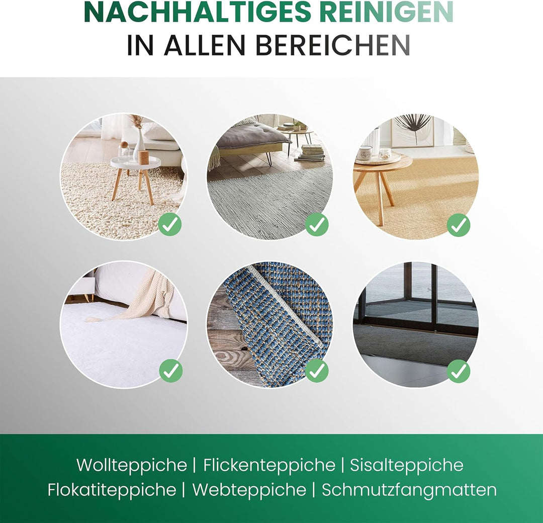 BiOHY Teppichshampoo (3 x 1 Liter) | Teppichreiniger Konzentrat | ideal gegen hartnäckige Flecken |