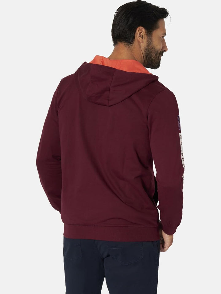 Jan Vanderstorm Herren Sweatjacke Roderich mit Kapuze | Hoodie | Reine Baumwolle | grosse Grössen L-