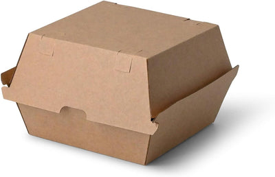 BIOZOYG Take Away Burger Box 50 Stück I robuste Burgerboxen mit hohem Klappdeckel I Hamburger Box au