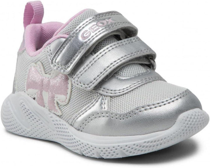 Geox Mädchen B Sprintye Girl A Sneakers 20 EU Silver Pink, 20 EU Silver Pink