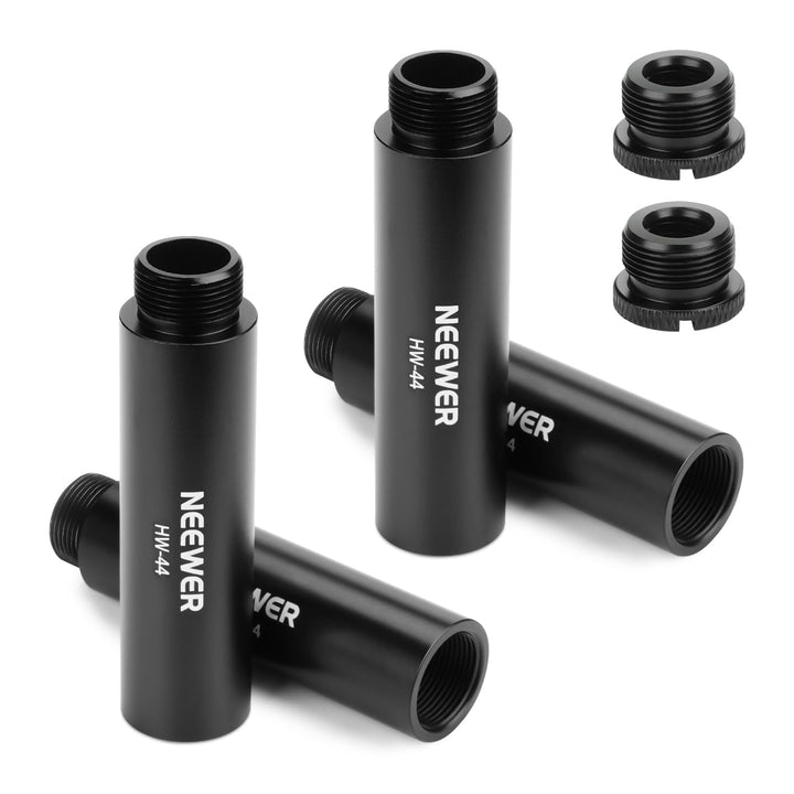 NEEWER Mikrofonständer Verlängerungs Zubehörset, 6 teilig, Aluminiumlegierung Microphone Halter Puff