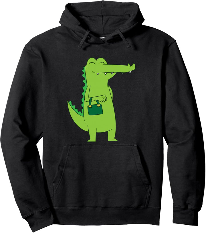 Krokodil Mit Handtasche Lustiger Alligator Pullover Hoodie