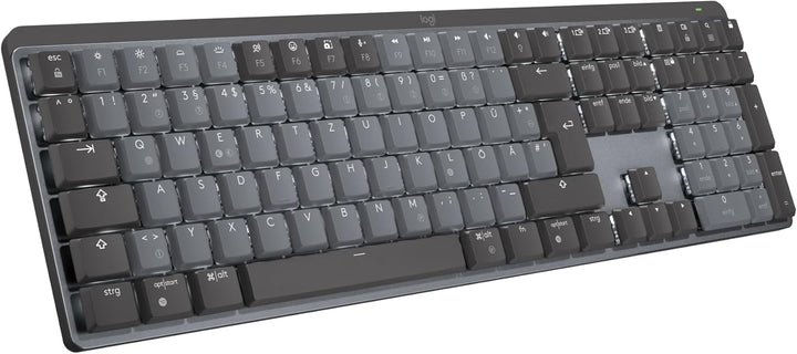 Logitech MX Mechanische kabellose beleuchtete Performance-Tastatur, Taktile leise Tasten, Hintergrun