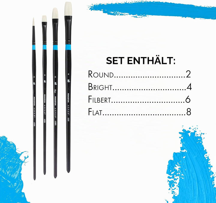Princeton Tec ASPEN, Series P6500, Pro Set mit 4 Pinseln Gr. 4 Set, Gr. 4 Set