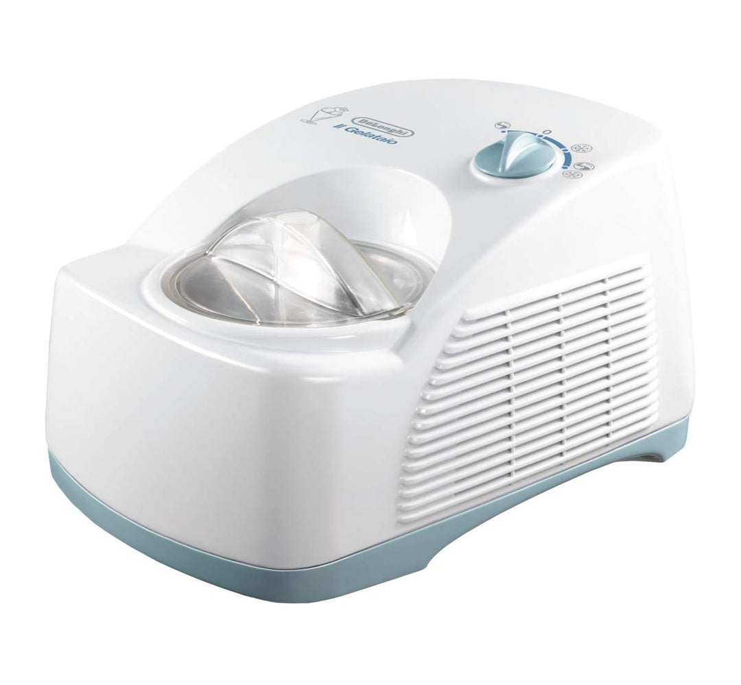 De'Longhi ICK 5000 Eiscremeautomat, Kompressor, weiss, 24.5 cm l x 42.6 cm b x 32.6 cm