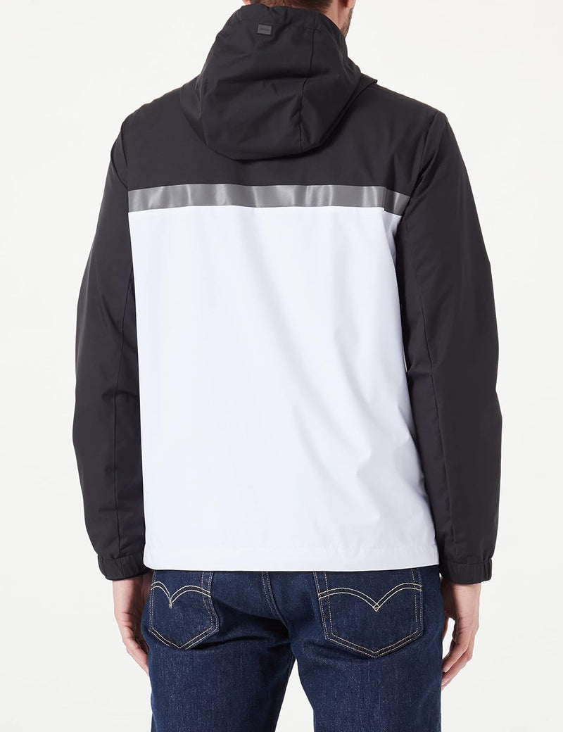 Geox Herren M Ionio Jacket, Black/Brilliant Whit