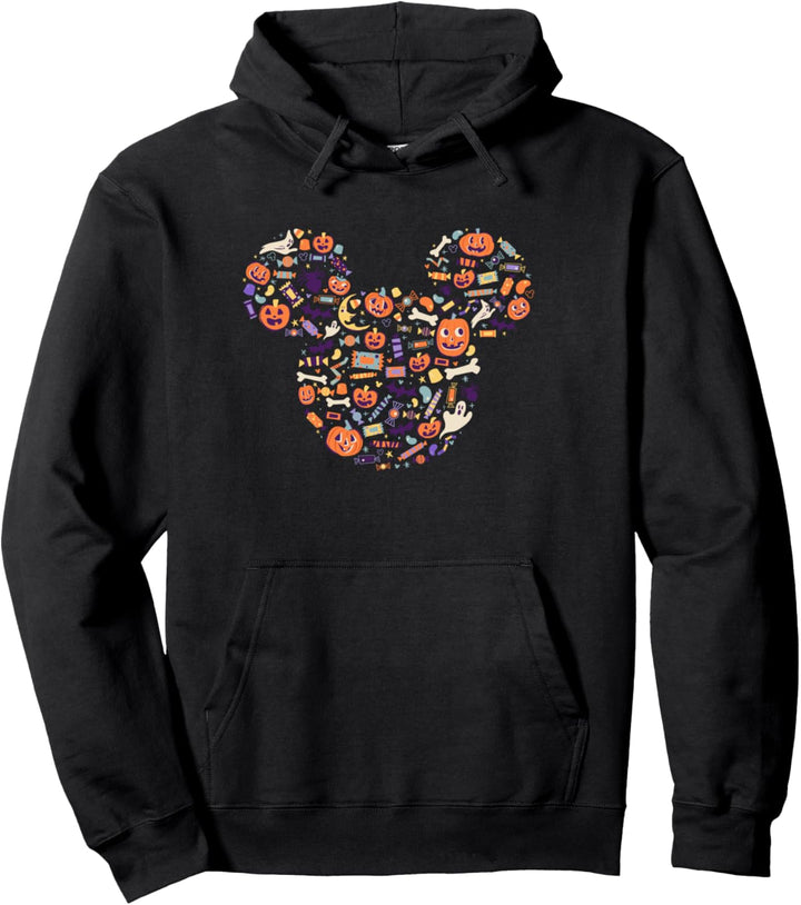 Disney Mickey Mouse Icon Candy and Pumpkins Halloween Pullover Hoodie