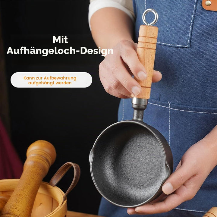 HyzaPhix Sossentopf Gusseisen BBQ Grill Zubehör, Marinadenpinsel Gusseisen Topf für Grill, Grill Sau