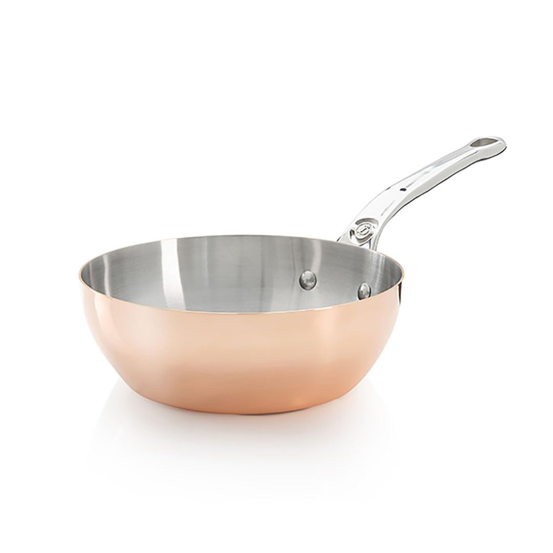 DeBuyer 6436.20 Sauteuse, Kupfer, silber, 27,9 x 20,1 x 10,9 cm Silber 27.9 x 20.1 x 10.9 cm, Silber