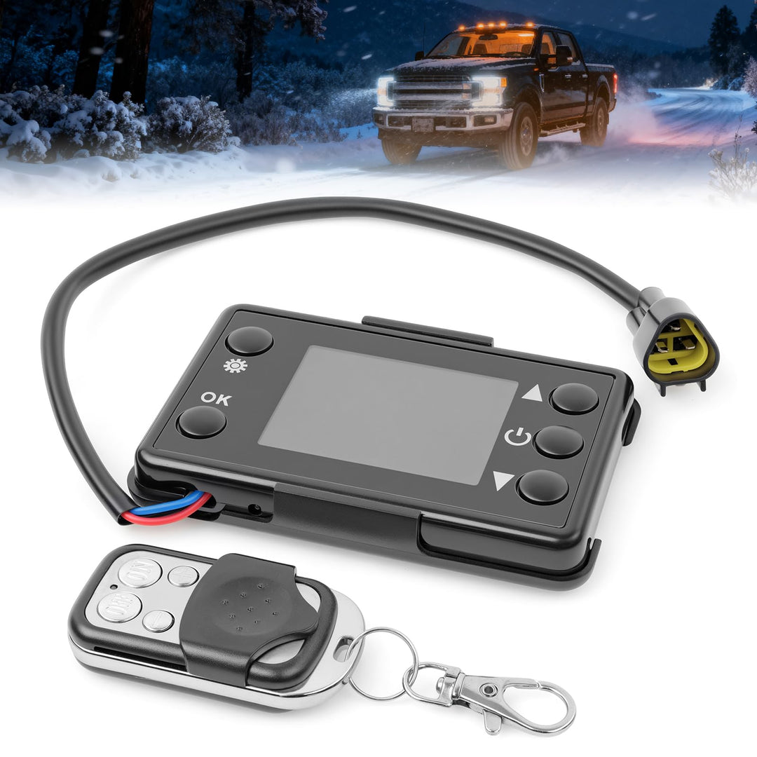Fernbedienung mit LCD-Monitor-Schalter, Riloer 12 V Universal-Auto-LKW-Diesel-Lufterhitzer-Controlle