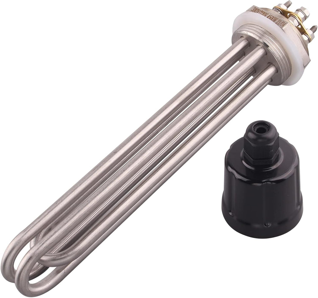 DERNORD 1-1/2 Zoll Heizelement U Typ Elektrische Brühwasser Heizung BSP Gewinde Edelstahlflansch (22