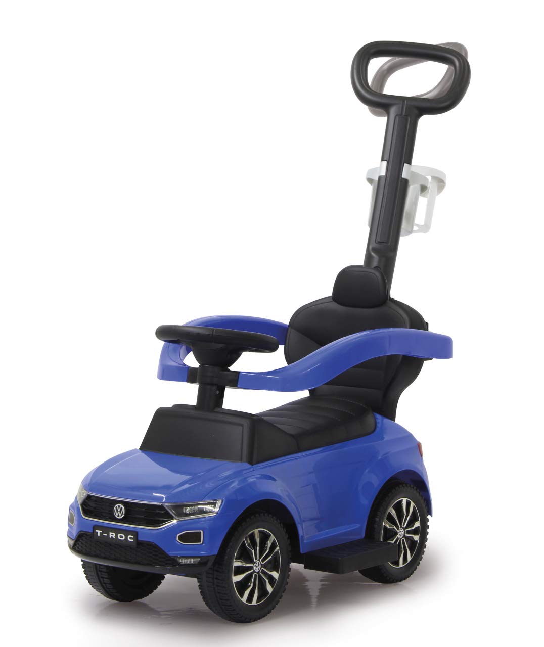 JAMARA 460462 Rutscher VW T-ROC 3in1-Kippschutz, Kofferraum, Schub-und Haltestange mit Lenkfunktion,