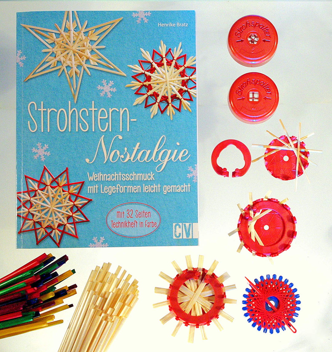 Bastelset Strohstern-Nostalgie, mit Anleitungsbuch