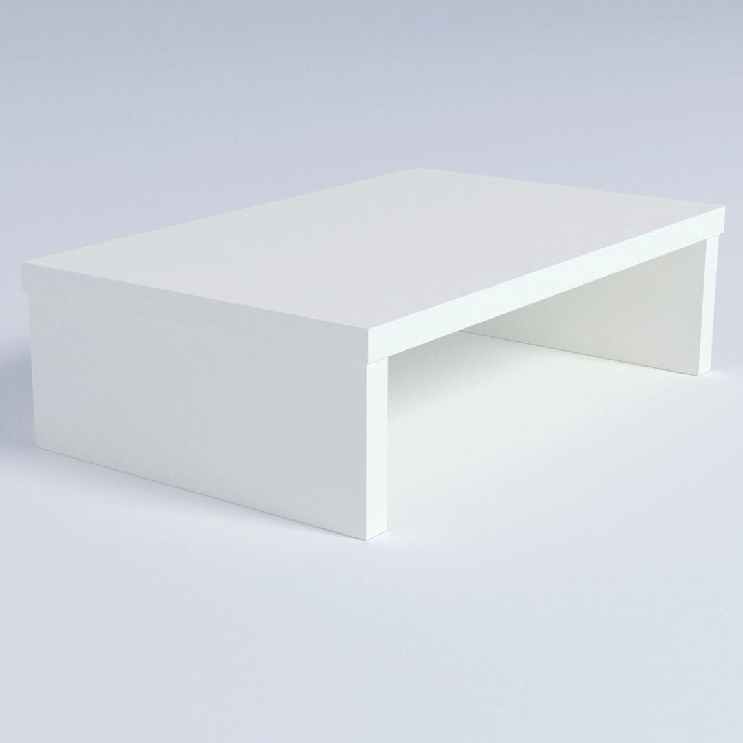 Henor Monitorständer TV-Bildschirmerhöhung in FSC® Holz 42 x 26.5 x 12 cm. Unterstützt 50 kg Weiss 4