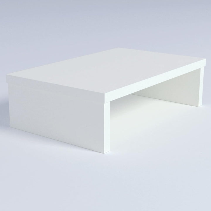 Henor Monitorständer TV-Bildschirmerhöhung in FSC® Holz 42 x 26.5 x 12 cm. Unterstützt 50 kg Weiss 4