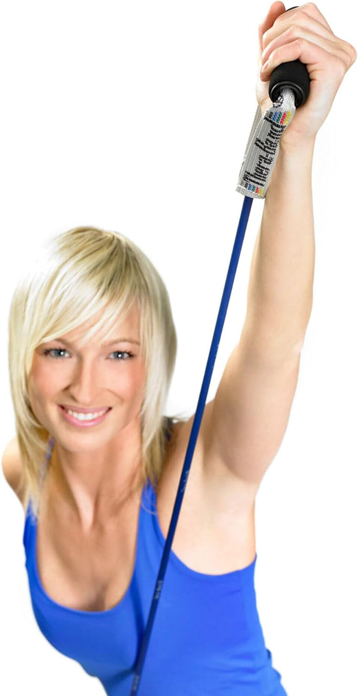 TheraBand Widerstandstrainer Bodytrainer Tubing mit festen Griffen Rot | Mittel, OneSize