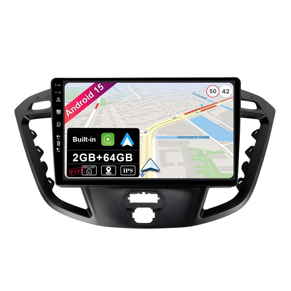 Android 15 IPS Autoradio Passt für Ford Tourneo Transit Custom (2013-2021) - Eingebautes CarPlay And