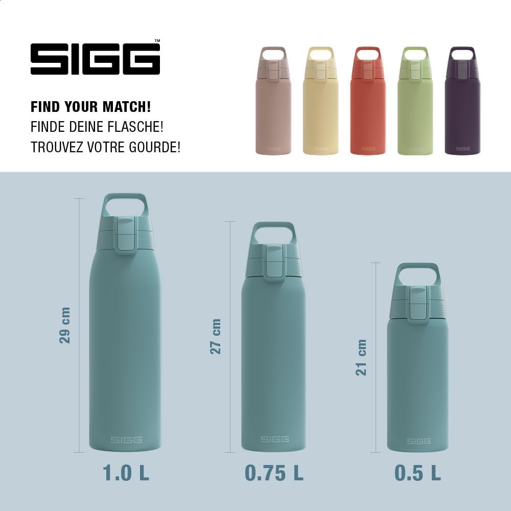 SIGG - Isolierte Trinkflasche - Thermosflasche Shield Therm One Morning Blue - kohlensäurehaltige Ge