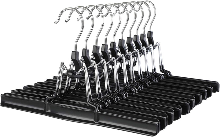 SONGMICS Hosenbügel 10 Stück aus Metall - Hosenspanner Rockbügel Kleiderbügel Klemmbügel Rockspanner