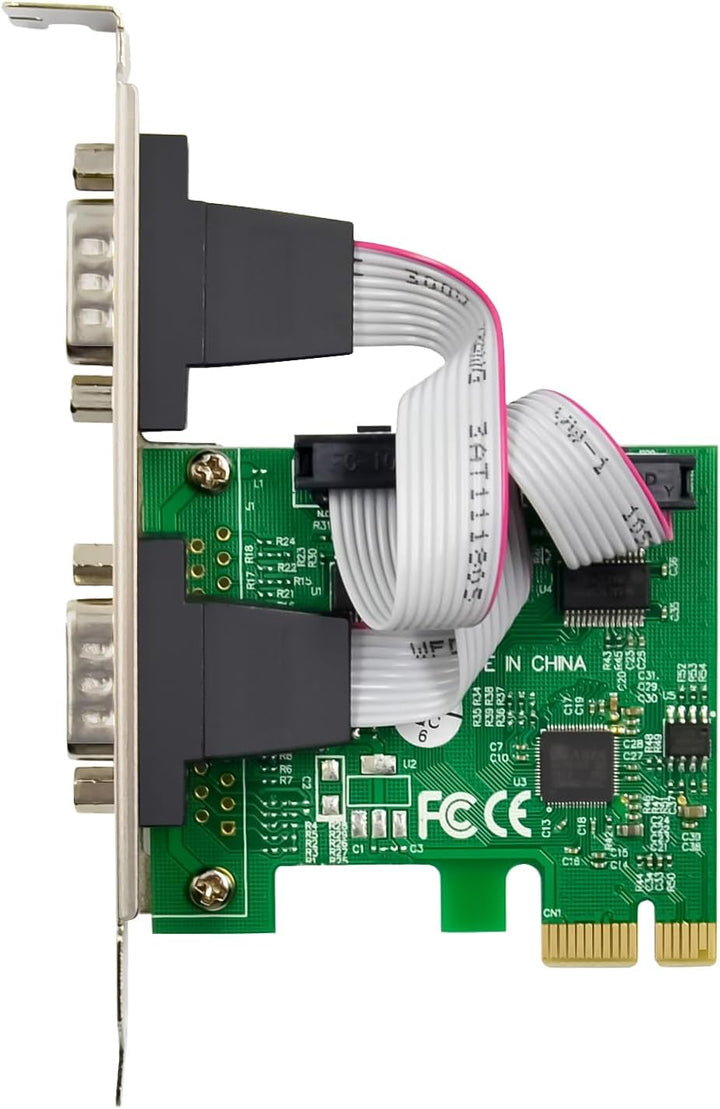 InLine PCIe Schnittstellenkarte, 2X Seriell RS-232, COM-Port, AX99100, Low-Profile, für Windows & Li