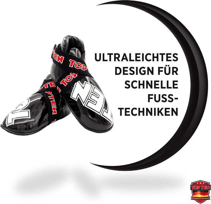 TOP TEN Fussschutz „Superlight“ für den Wettkampf Schwarz S, Schwarz S