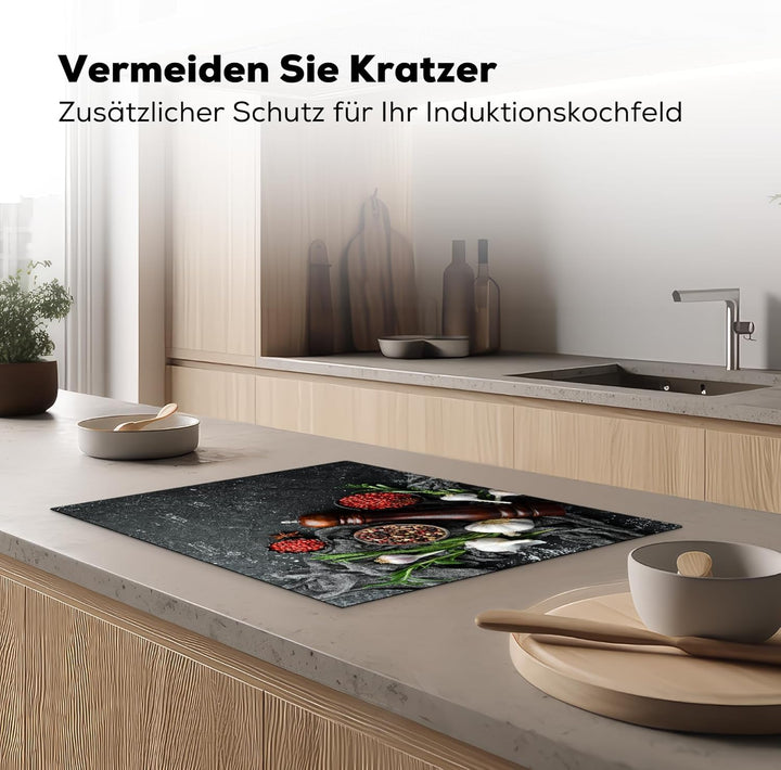 Herdabdeckplatte 70x52 cm Einteilig Küche Herdabdeckung Induktionsfeld Ceranfeld Herdabdeckplatten V