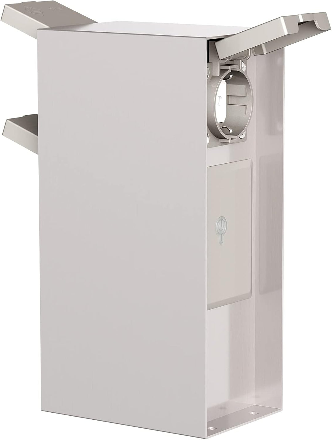 ledscom.de Garten-Steckdosensäule POMI mit Erdspiess für aussen, IP44, Smart Home, WLAN, Alexa, 3-Fa