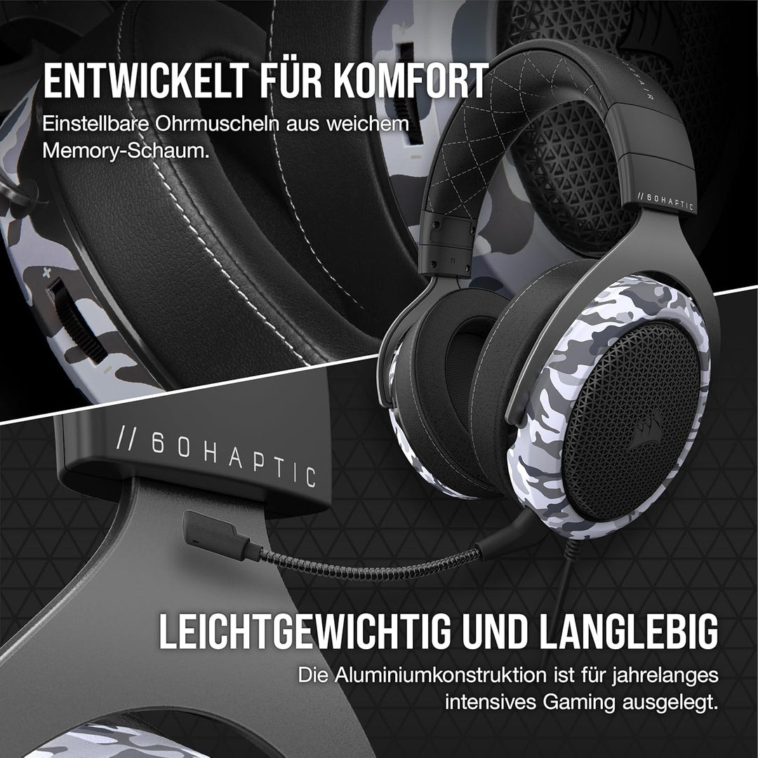 CORSAIR HS60 HAPTIC Stereo-Headset HS60 HAPTIC Tarnfarben, HS60 HAPTIC Tarnfarben