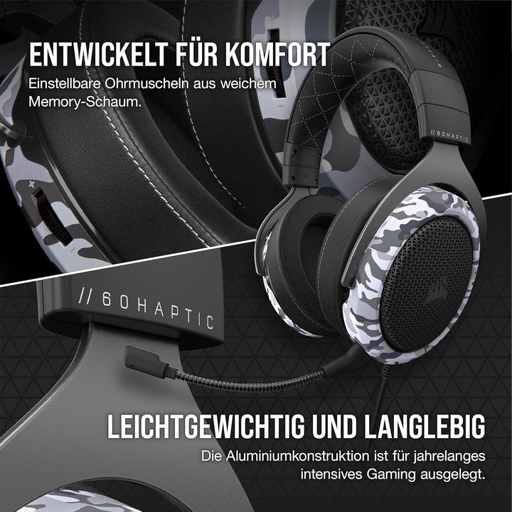 CORSAIR HS60 HAPTIC Stereo-Headset HS60 HAPTIC Tarnfarben, HS60 HAPTIC Tarnfarben