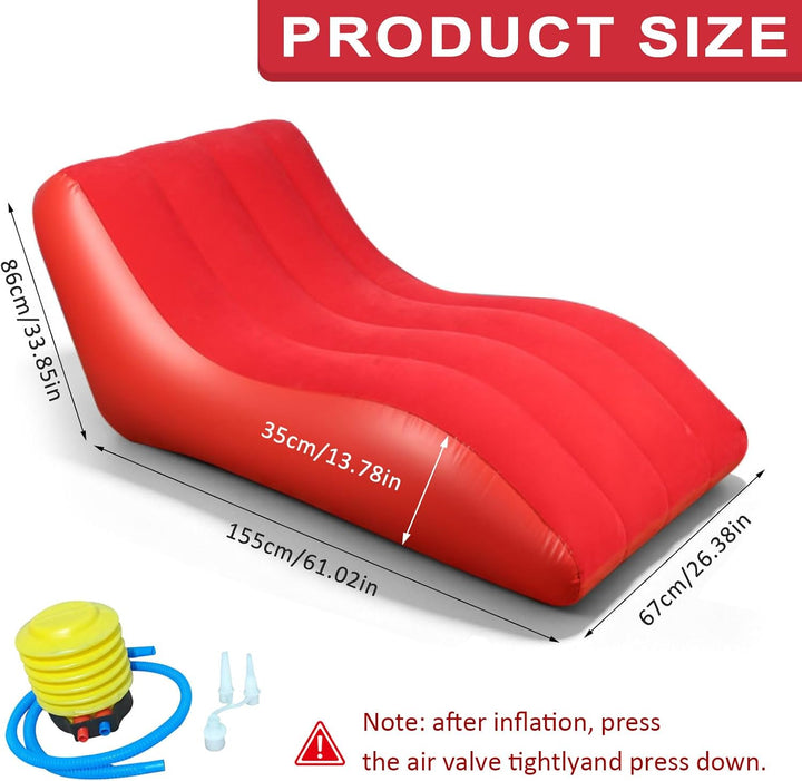 Bocguy Aufblasbarer Sessel, Luftsessel Outdoor, Luftsofa mit Luftpumpe, PVC Inflatable Sofa, Aufblas