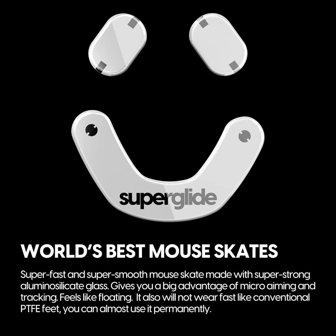 Pulsar Gaming Gears Superglide Type-S Skates für SteelSeries Prime, Weiss