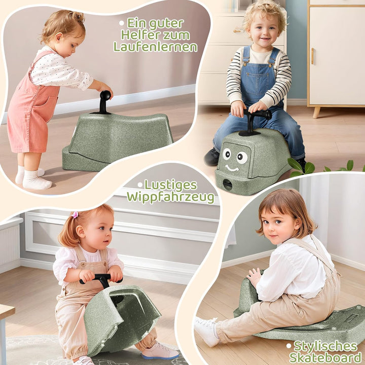 MAMIZO 5 in 1 Rutschauto ab 1 Jahr, Babyrutscher mit 4 PCs 360° Geräuschlose Räder, Babyroller bis 2