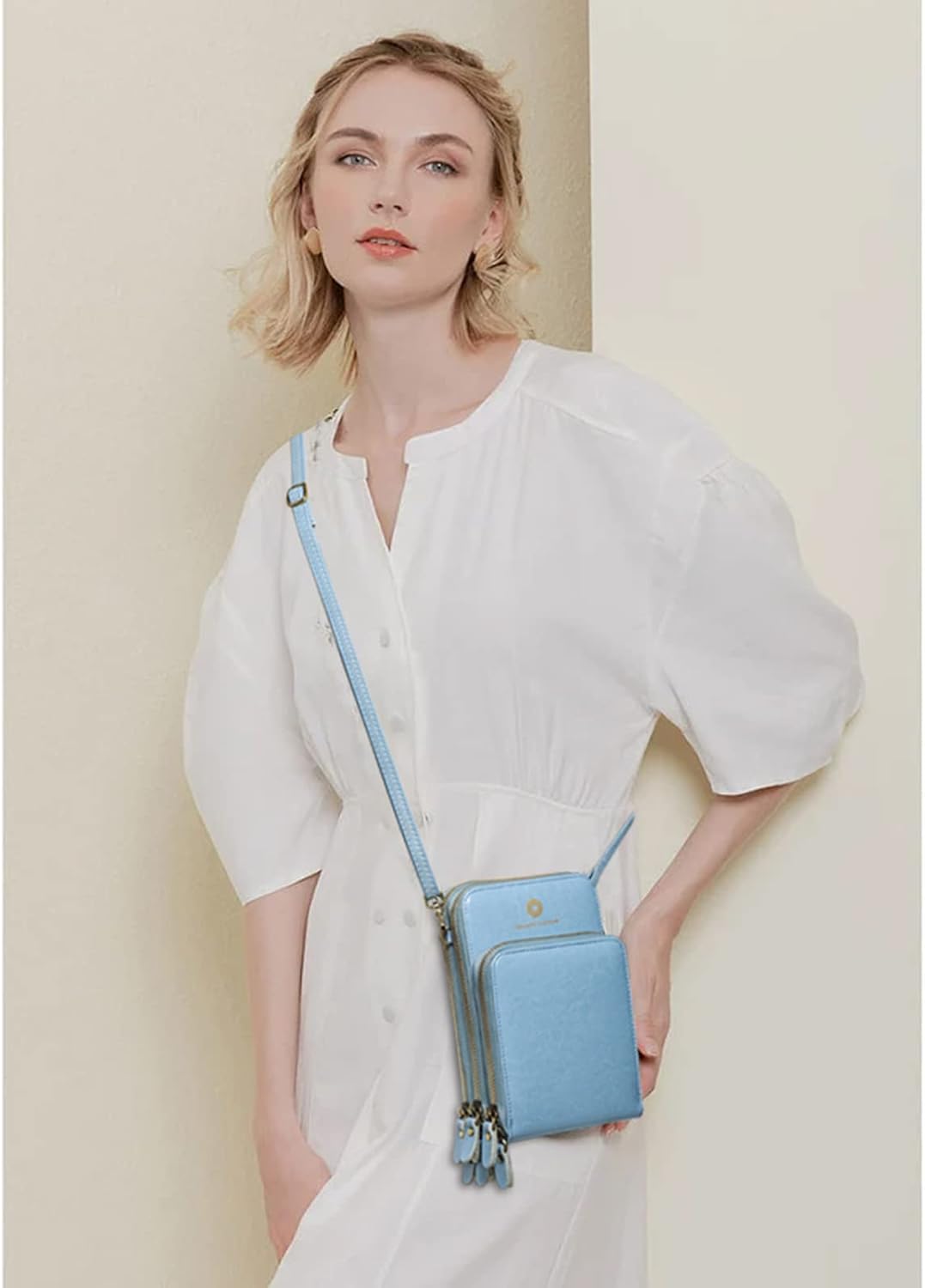 SENDEFN Handytasche zum Umhängen - Handy Umhängetasche Damen Handytasche Leder Handytasche mit Geldb