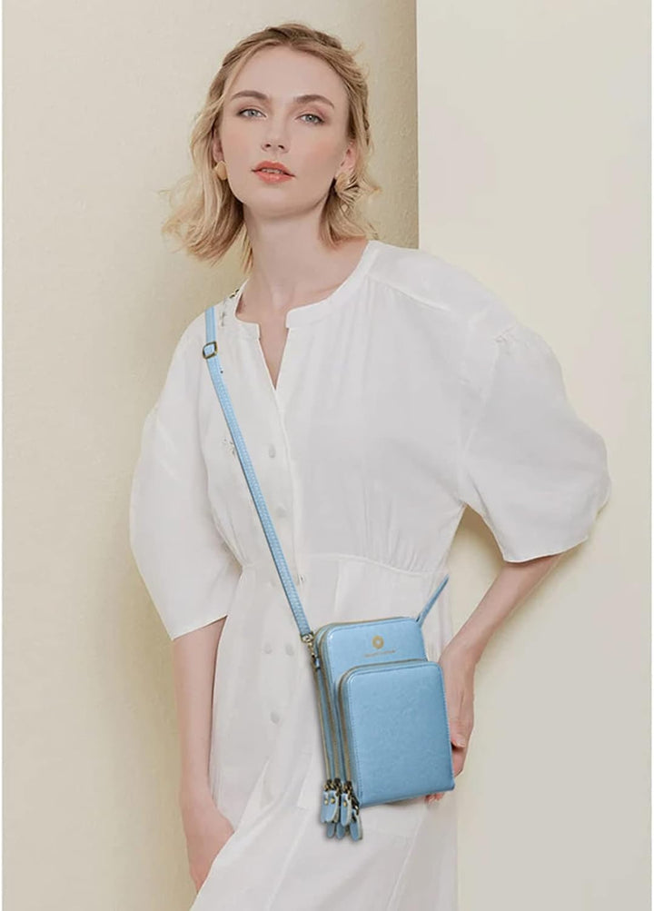 SENDEFN Handytasche zum Umhängen - Handy Umhängetasche Damen Handytasche Leder Handytasche mit Geldb