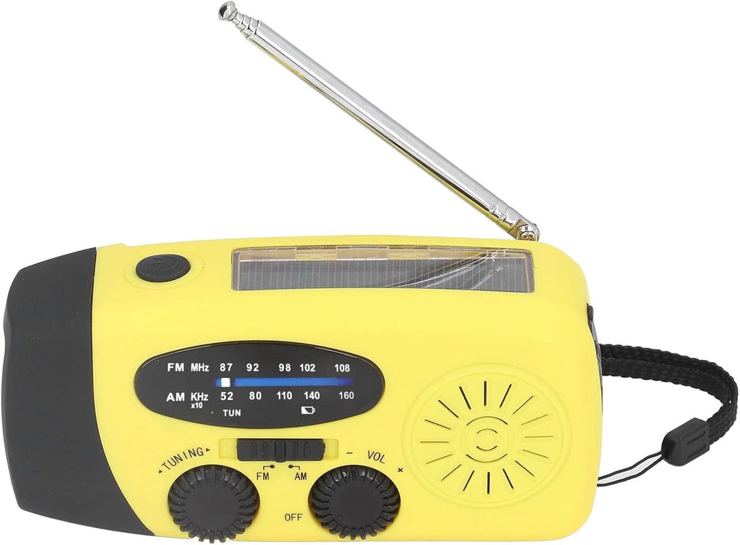 Solarradio, IPX3 Wasserdicht Handkurbel Solarradio, Kurbelradio, Radio Laterne, Multifunktionale Tra