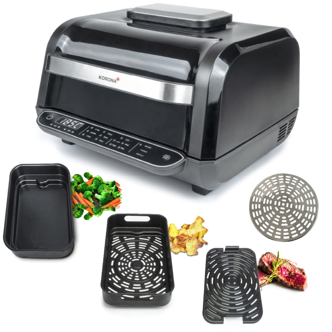 Korona 46160 8in1-Multifunktionsgrill| | Elektrogrill, Heissluftfritteuse, Backofen, Pizzaofen, Dörr
