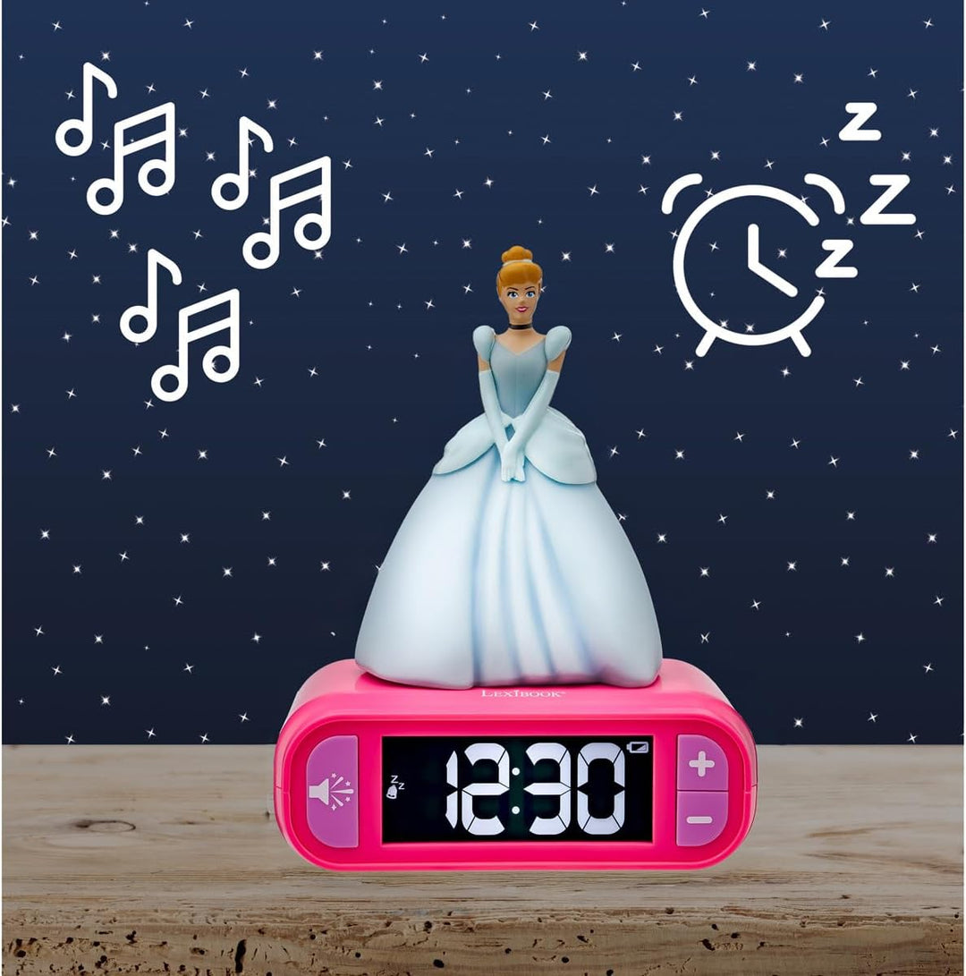 Lexibook Lexibook Disney Cinderella Kinderwecker Mit 3D Figur - Digitale Uhr Mit LCD Anzeige, Alarm-